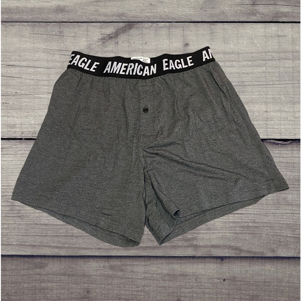 NWT - AEO Men’s Ultra Soft Boxer Shorts Hybrids (Heather Grey / XS 26-29W) - Picture 3 of 12
